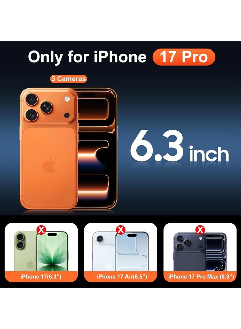 جراب iPhone 17 Pro شفاف غير لامع مع مسند مدمج قابل للتعديل، وغطاء هاتف مغناطيسي مقاوم للصدمات Mag-Safe لهاتف iPhone 17 Pro - Image 2